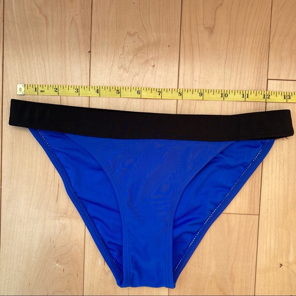 Size M • Royal Blue & Black Elasticated Waistband Bottom Swimwear •Forever 21 - Picture 4 of 5